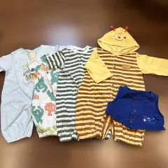 ストライプ　ロンパース　男の子　まとめ売り　70 カバーオール　ミッキー