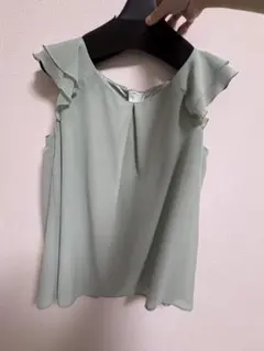 Rew de Rew バックレース フリルブラウス ミントグリーンのサムネイル