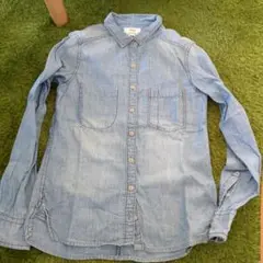 PLST デニムブルー 長袖シャツ