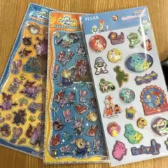 【正規品】プチドロップステッカー他　トイストーリー　ズートピア　3シートセット