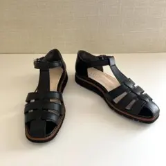 075* 極美品 DIANA ダイアナ グルカサンダル 黒 24.0-24.5のサムネイル