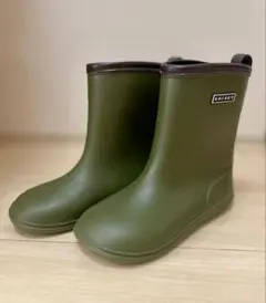 SHISKY 22㎝ オリーブグリーン ラバー製ショートブーツ　長靴
