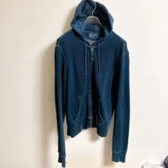 ポロラルフローレン　コットンニット　ジップアップパーカー　インディゴ染め