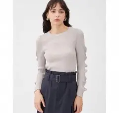 FRAY I.D カーヴィースリーブニットプルオーバー