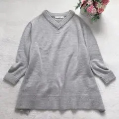 美品 ココディール 長袖ニットチュニック トップス ワンピース ベーシック Mのサムネイル