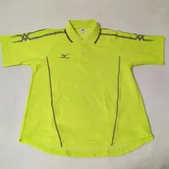 Mizuno 蛍光イエロー ポロシャツ S JASPO