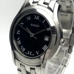 美品/稼動品● GUCCI グッチ 腕時計 5500M デイト 黒文字盤のサムネイル
