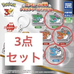 進化後3点セット☆ポケモン　メタルチャームマスコット