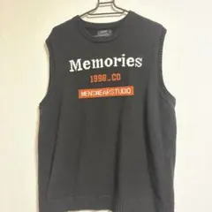 Bershka ブラック ノースリーブニットベスト L/XL