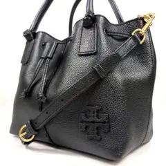 美品 トリーバーチ テア ミニ リュック レザー タッセル フリンジ 黒