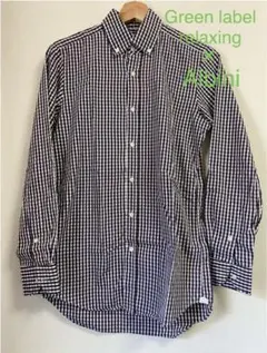 【Sサイズ】グリーンレーベルリラクシング ボタンダウンチェックシャツALBINI