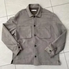ZARA グレー スエードジャケット シャツジャケット トップス　長袖　アウター