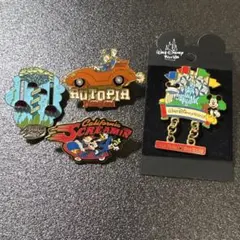 ディズニー ピンバッジ ミッキー ドナルド ミニー グーフィー 4点セット