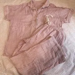 GU ピンク パジャマセット半袖 Sサイズ　オーガニックコットン　ジーユー