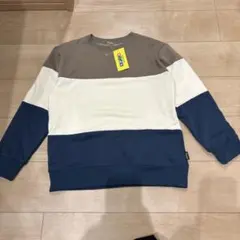 訳あり　新品　150 裏起毛　長袖トレーナー　バイカラー