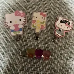 ハローキティ　前髪クリップ　ヘアピン　セット