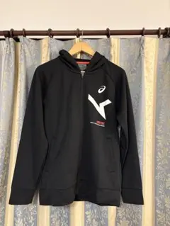 アシックス　ジップパーカー　黒　Ｌ
