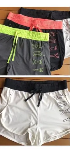 美品　ROXY ショートパンツ グレー ネオンイエローのサムネイル