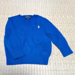 ポロラルフローレン 青 ニット カットソー 90