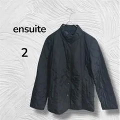 美品【エンスウィート】ジャケット コート キルティング ノーカラー 軽量 防寒