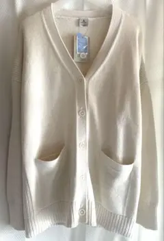 niko and ... 洗えるサイドリブVネックカーディガン　タグ付き新品