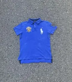 90s ラルフローレンビックポニー　ブルーSWAG チーフキーフ　短丈 90s ラルフローレンビックポニー ブルーSWAG チーフキーフ 短丈 - メルカリ