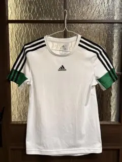 adidas キッズ Tシャツ ホワイト グリーン