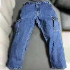 XLARGE デニムカーゴパンツ 34inch 極太バギー ワイド