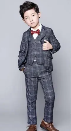 り*応様 キッズ フォーマル チェック柄セット 110cm