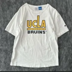 チャンピオン UCLA TシャツT1011 USA製 Lサイズ ホワイト ロゴ