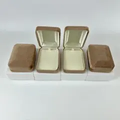 【新品】ジュエリーボックス ベージュ系 ネックレス用溝あり 4個セット