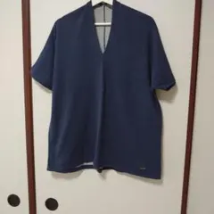 クロコダイルネイビー 刺繍ロゴ ベスト