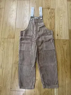 コーデュロイオーバーオール 110センチ　茶色