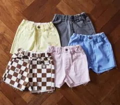 しまむら　Little WEEKEND ツイルハーフパンツ　ピンク　120㎝