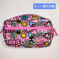 k*0様 ミッキーマウス　総柄　ピンク　ポーチのサムネイル