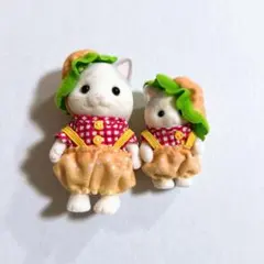 シルバニア キラキラくじ　 C賞ハンバーガー ペアセット　ラテネコ