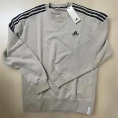 adidas ベージュ トレーナー 3ストライプ
