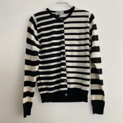 JOHN SMEDLEY ジョンスメドレー　 ボーダーカーディガン Ｍ　ウール