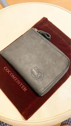 COCOMEISTER ブラック ナポレオンカーフレザーコインケース中古