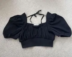 SNIDEL パフスリクロップドニットプルオーバー