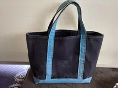 LL Bean キャンバス トートバッグ 黒と青
