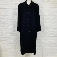 インポートロッサ　ウールロングコート　カシミア　黒　大きいサイズ インポートロッサ カシミヤ100％ ロングコート ブラック サイズ42