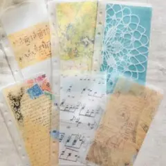 リフィル　貯金　A6バインダー　コラージュデザイン