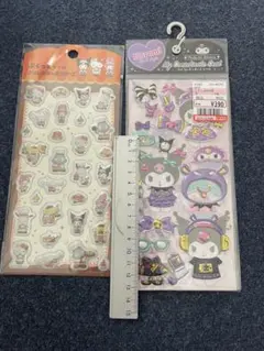 kuromi マイコーディネートシール　サンリオキャラクターズ　ぷくっとシール