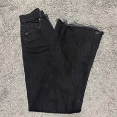 ZARA ブラック ワイドレッグデニム