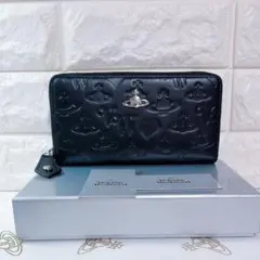 【ショッパー付】Vivienne Westwood 長財布 ブラック マット