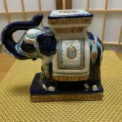開運白象神像｜財運・守護 エレファントリング 風水 幸運 金運 陶器 