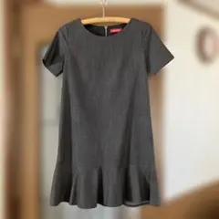 merry jenny 半袖ひざ丈ワンピース ダークグレー