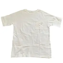 GU ジーユー サイドスリット オーバーサイズ Tシャツ ホワイト　胸ポケット付