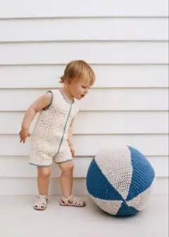 ZARA クロシェ編みニットロンパース